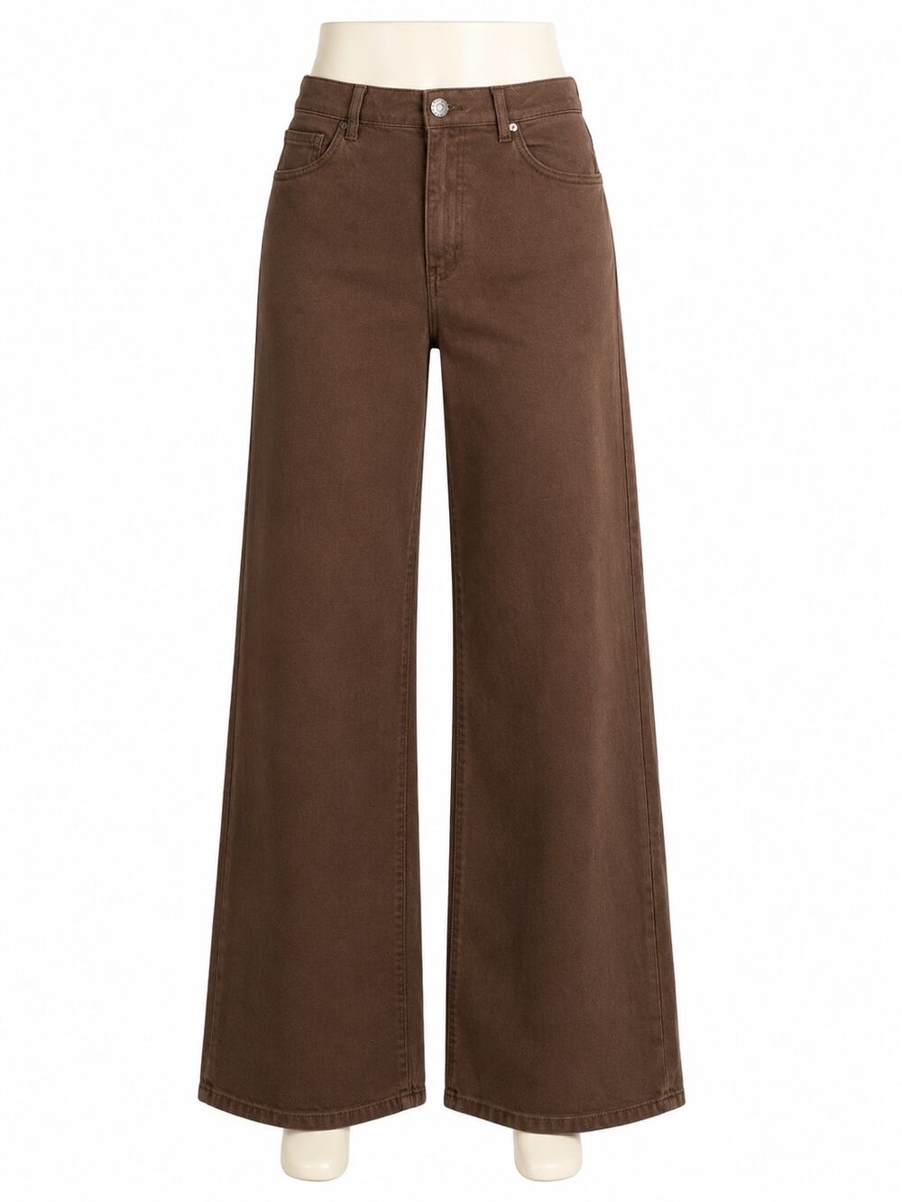 Garage Chocolate Brown High Rise Street Wide Leg Jeans - Size 7